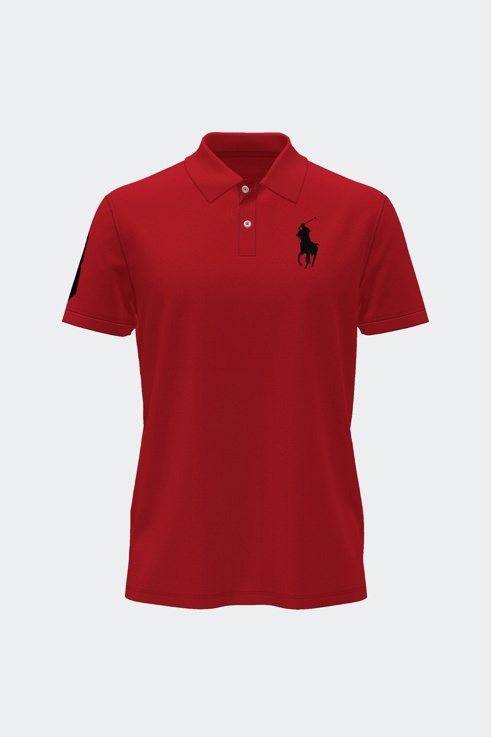 Signature Republica Embroidered Polo Shirt-Red