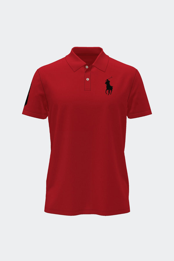Signature Republica Embroidered Polo Shirt-Red