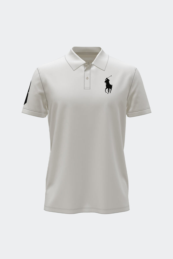 Signature Republica Embroidered Polo Shirt-White