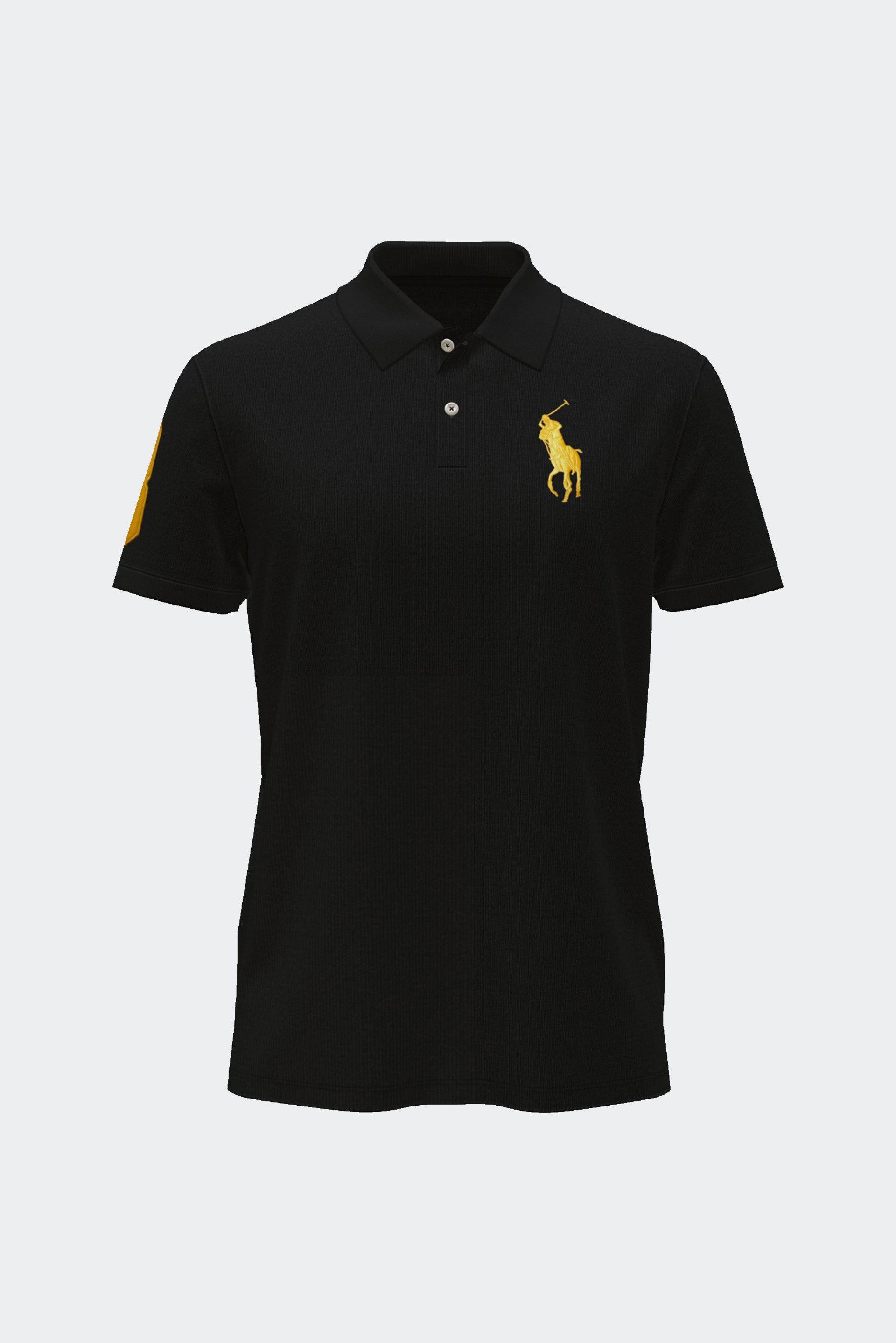 Signature Republica Embroidered Polo Shirt-Black