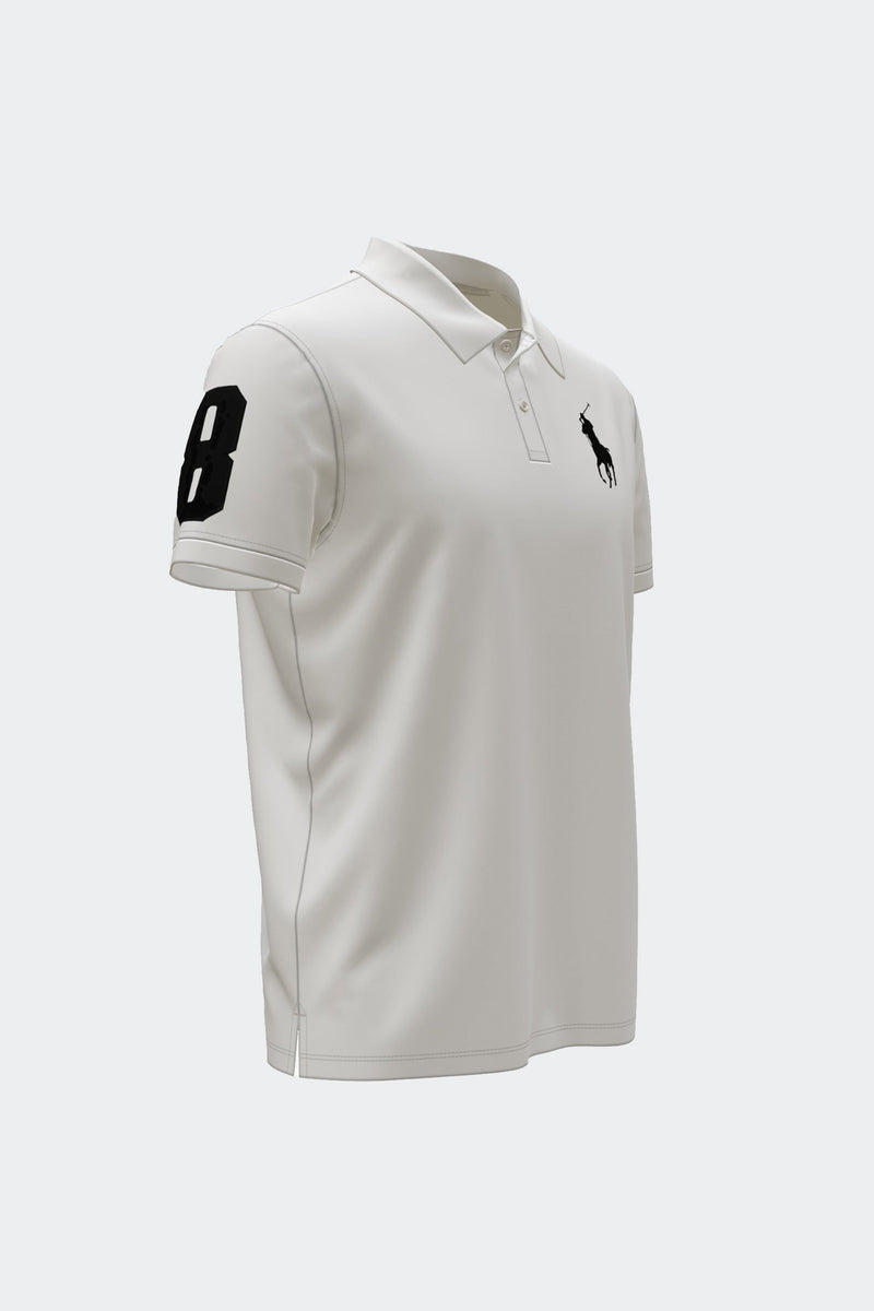 Signature Republica Embroidered Polo Shirt-White