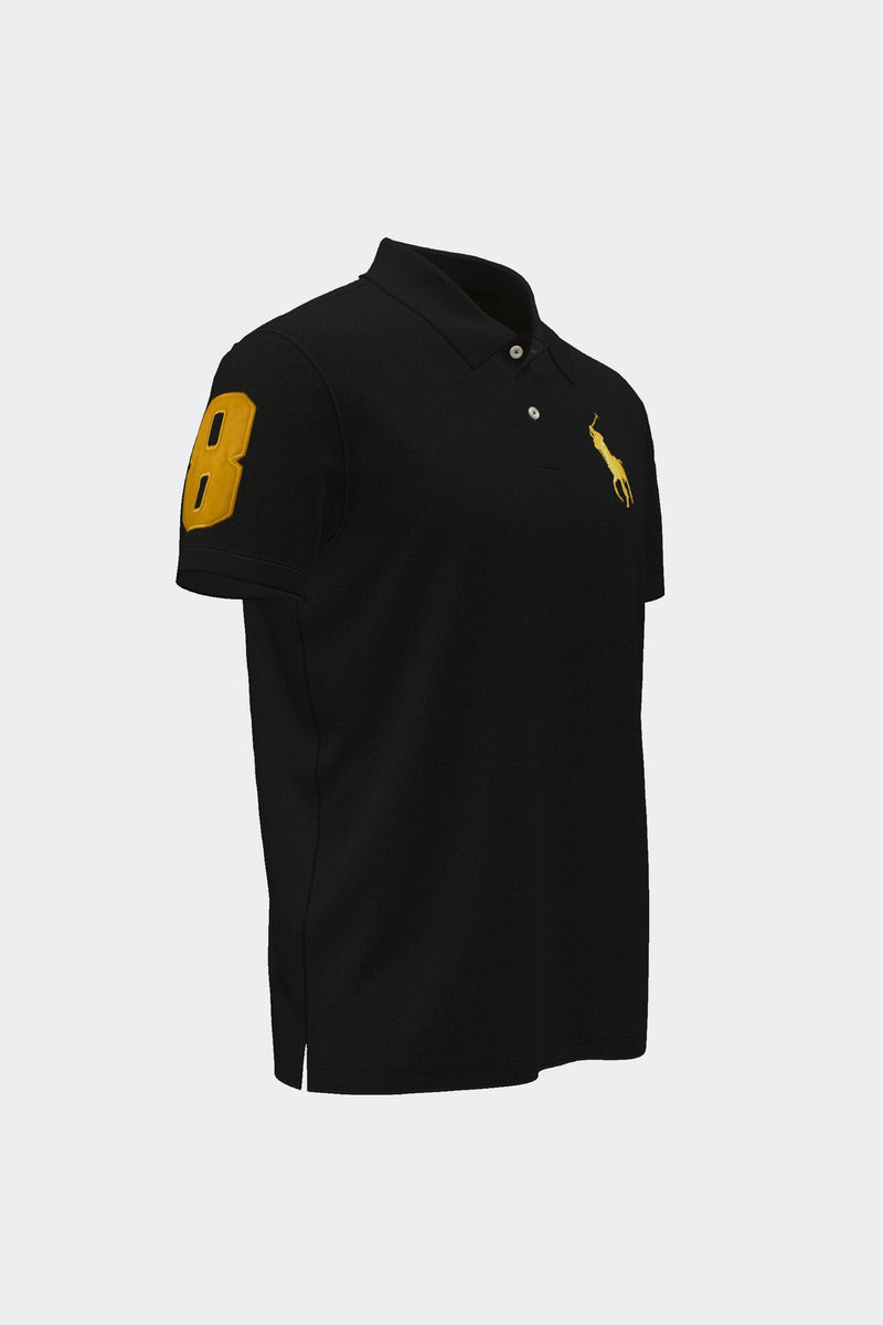 Signature Republica Embroidered Polo Shirt-Black