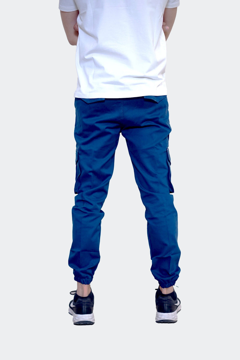 Slim Fit Cargo trousers-Navy Blue