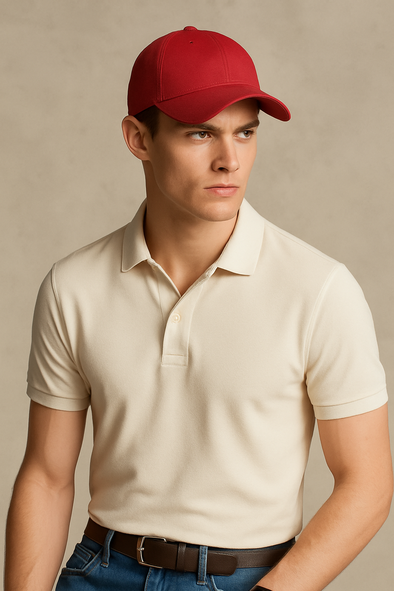 Club Structured Metal Swoosh Cap- Red