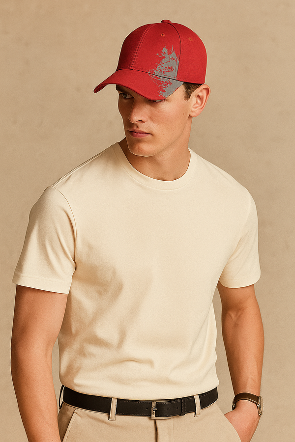 Branded Trucker Cap- Red