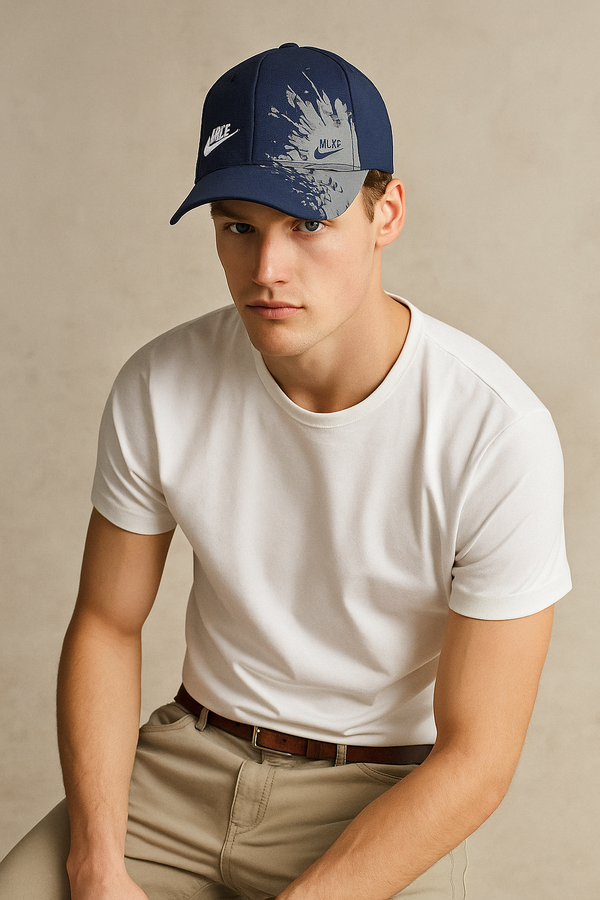 Branded Trucker Cap- Blue