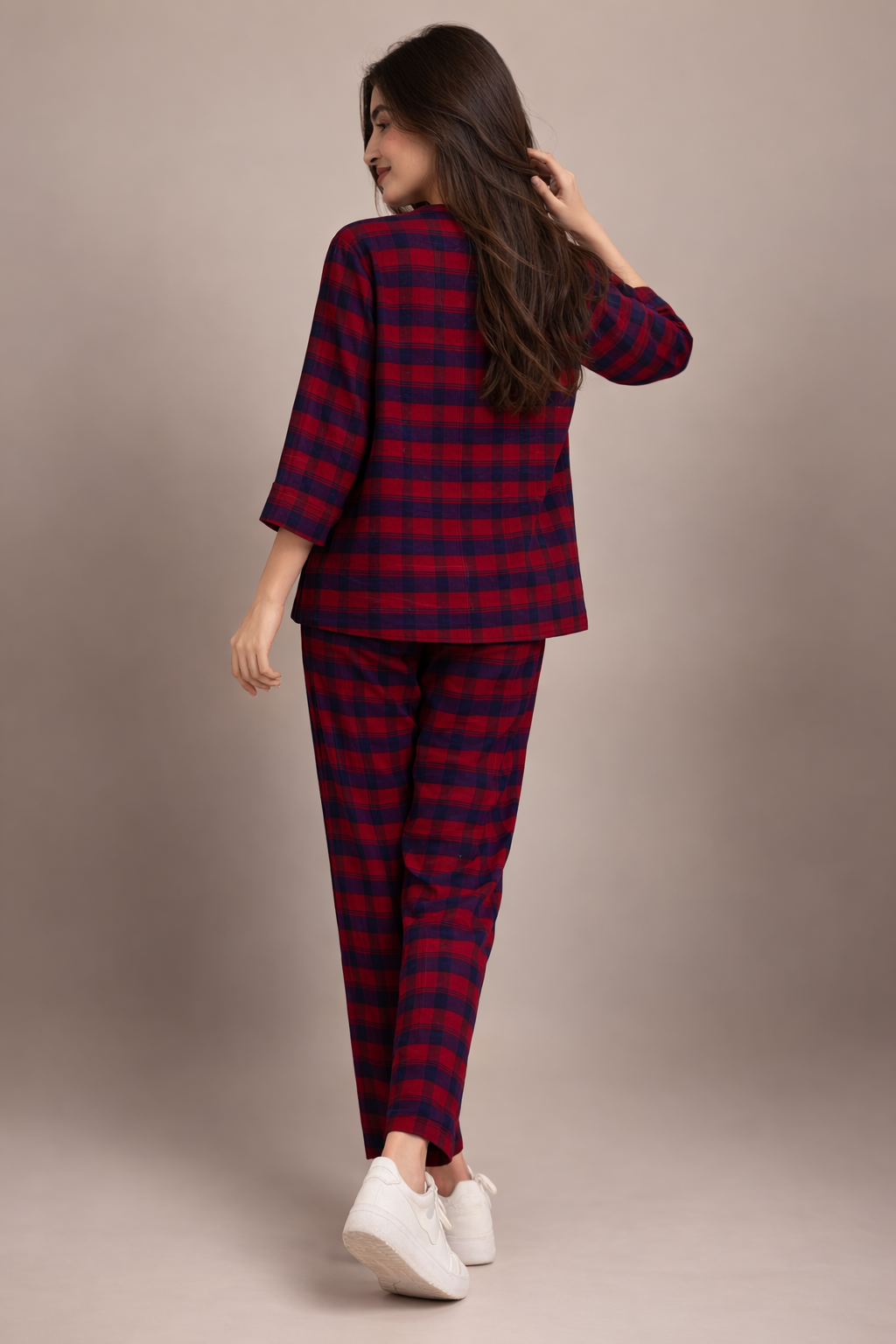 Scarlet Check Cotton Co-Ord Set