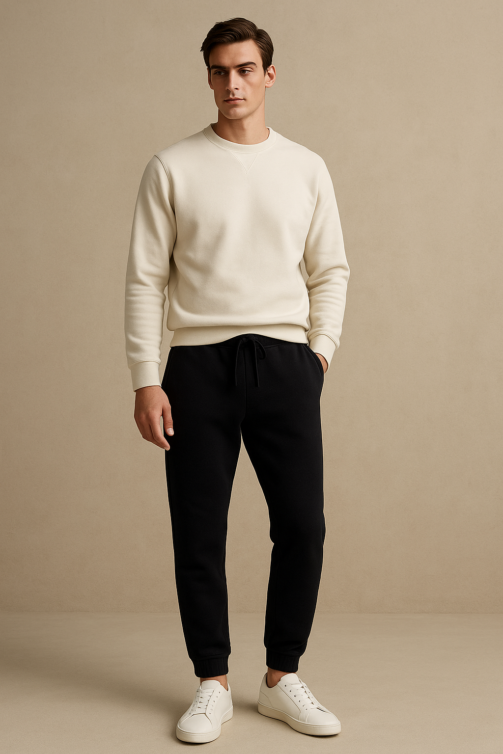 Winter Fleece Trousers for Men- Black