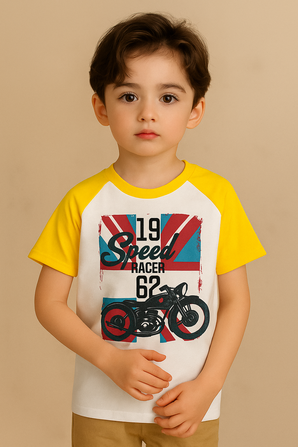 Speed Racer 62 T-Shirt- White & Yellow