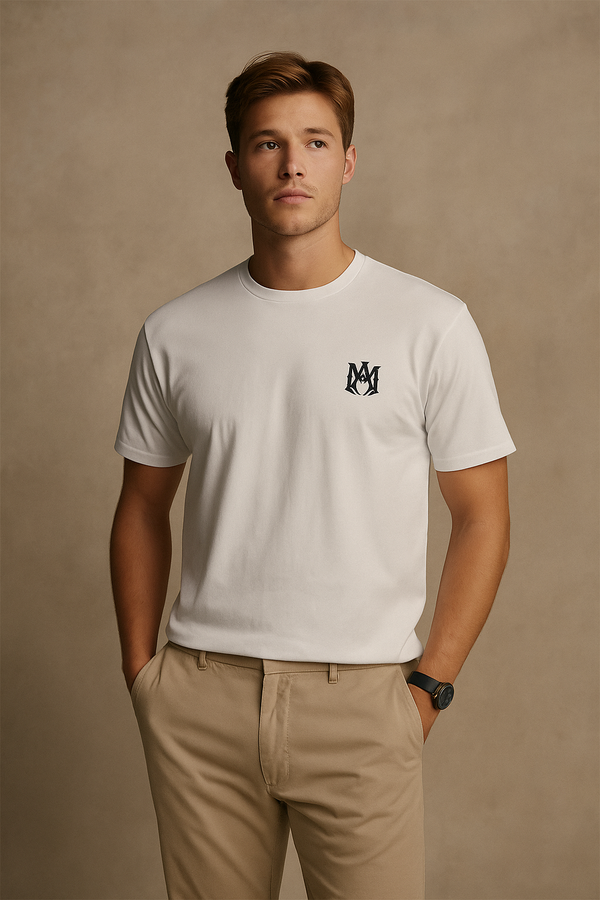 Aurora Logo-Print Cotton T-Shirt – White