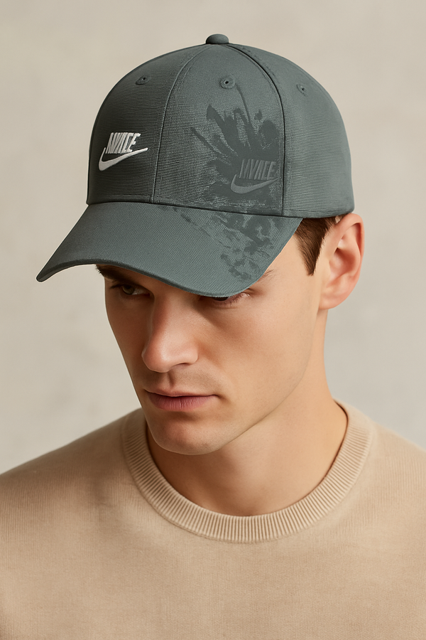Branded Trucker Cap- Grey