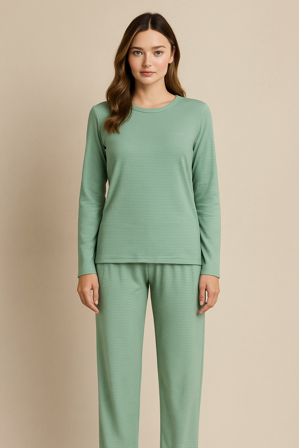 Stripe Pyjama Pant-Saa Green