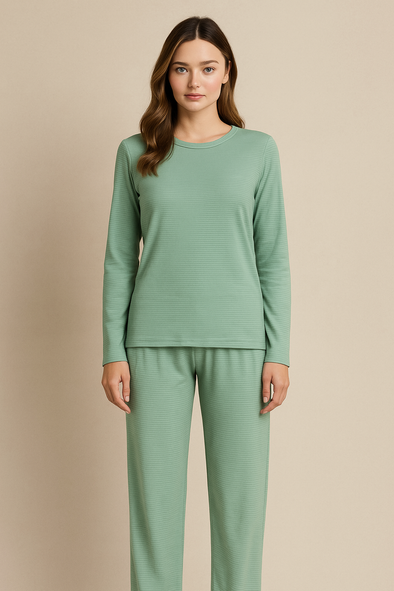 Stripe Pyjama Pant-Saa Green