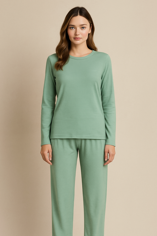 Stripe Pyjama Pant-Saa Green