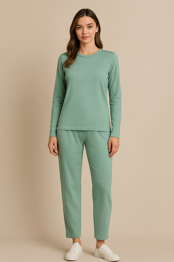 Stripe Pyjama Pant-Saa Green
