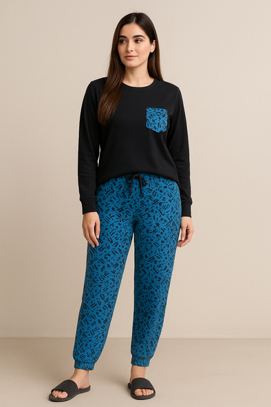 Stripe Pyjama Pant- Blue