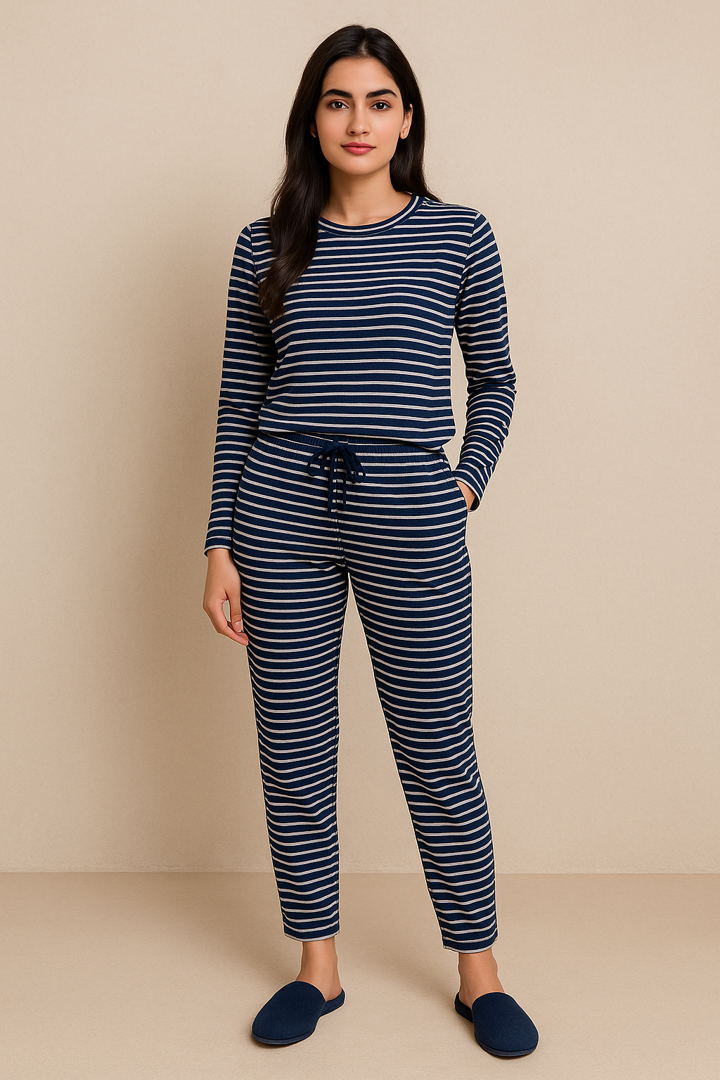 Stripe Pyjama Pant-Blue
