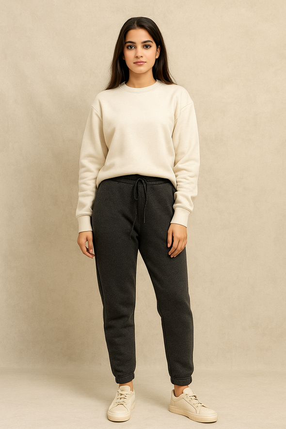 Women's Winter Fleece Trouser-Black Heather