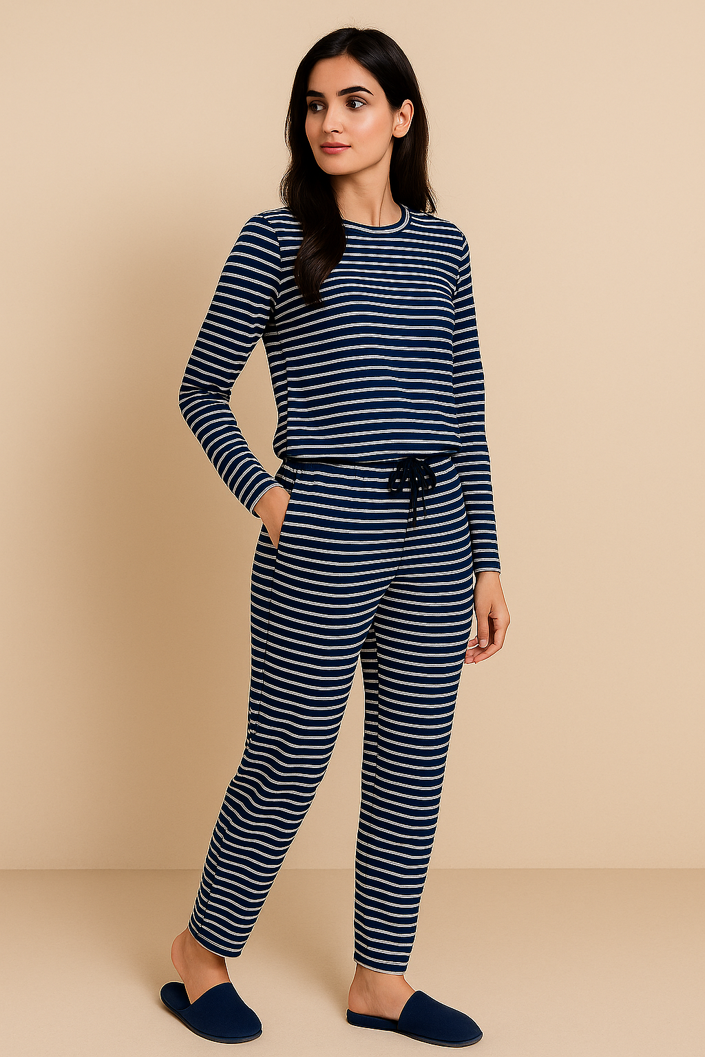Stripe Pyjama Pant-Blue