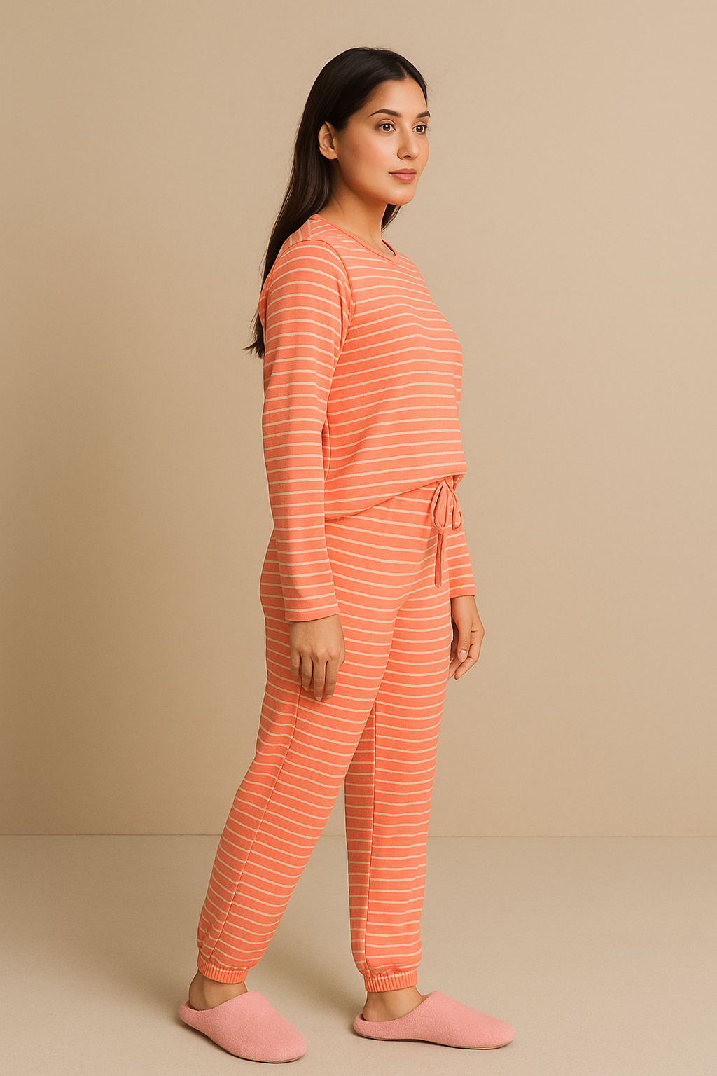 Stripe Pyjama Pant-Pink