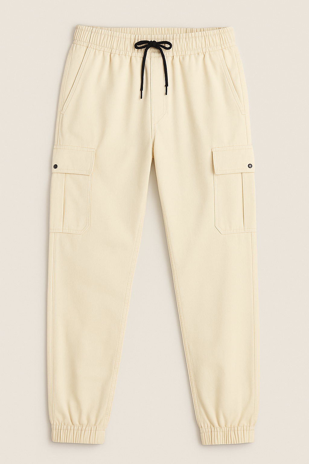Slim Fit Cargo trousers- White
