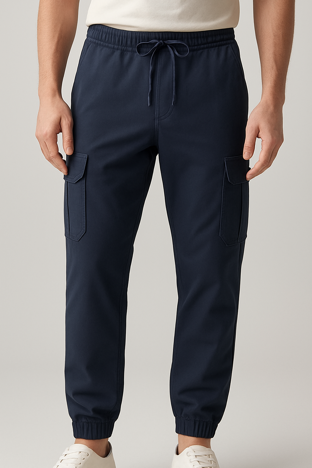 Slim Fit Cargo trousers- Navy
