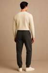 Winter Fleece Trousers for Men- Black Heather