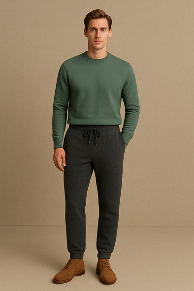 Winter Fleece Trousers for Men- Dark Grey
