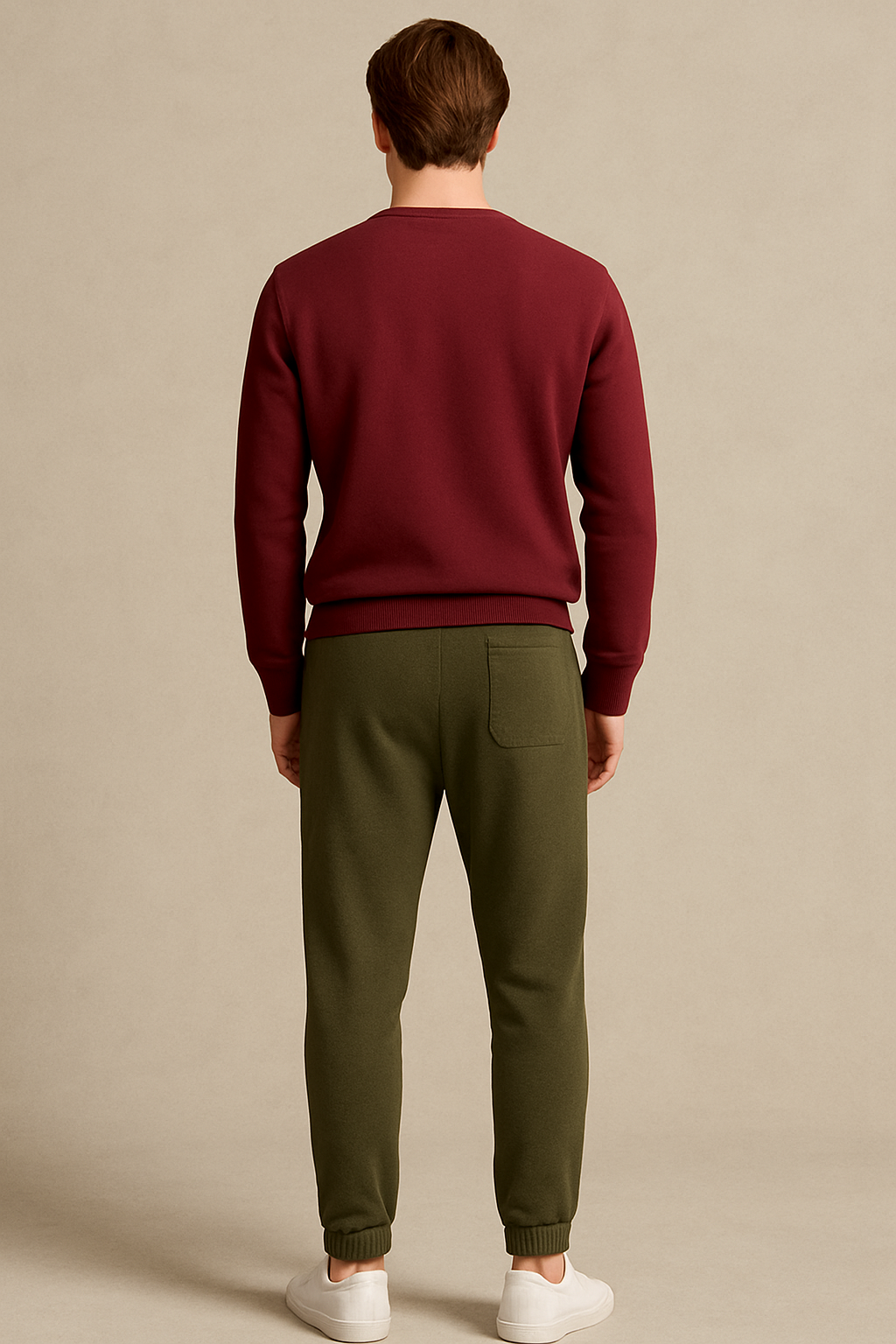 Winter Fleece Trousers for Men- Olive Green