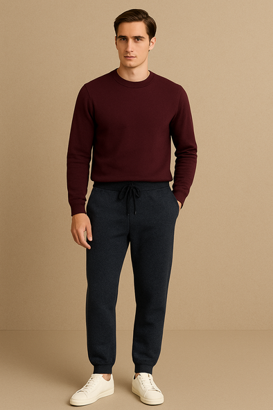 Winter Fleece Trousers for Men- Navy Heather