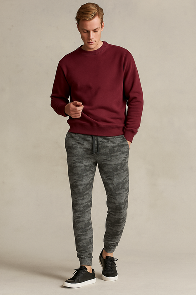 Winter Fleece Trousers for Men- Snake Grey