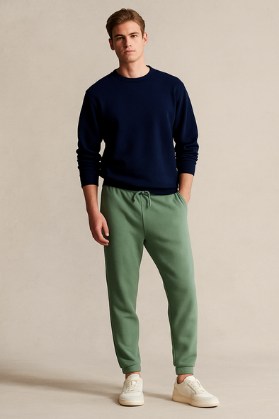 Winter Fleece Trousers for Men- Sea Green