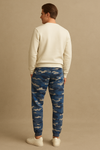 Winter Fleece Trousers for Men- Blue Camouflage