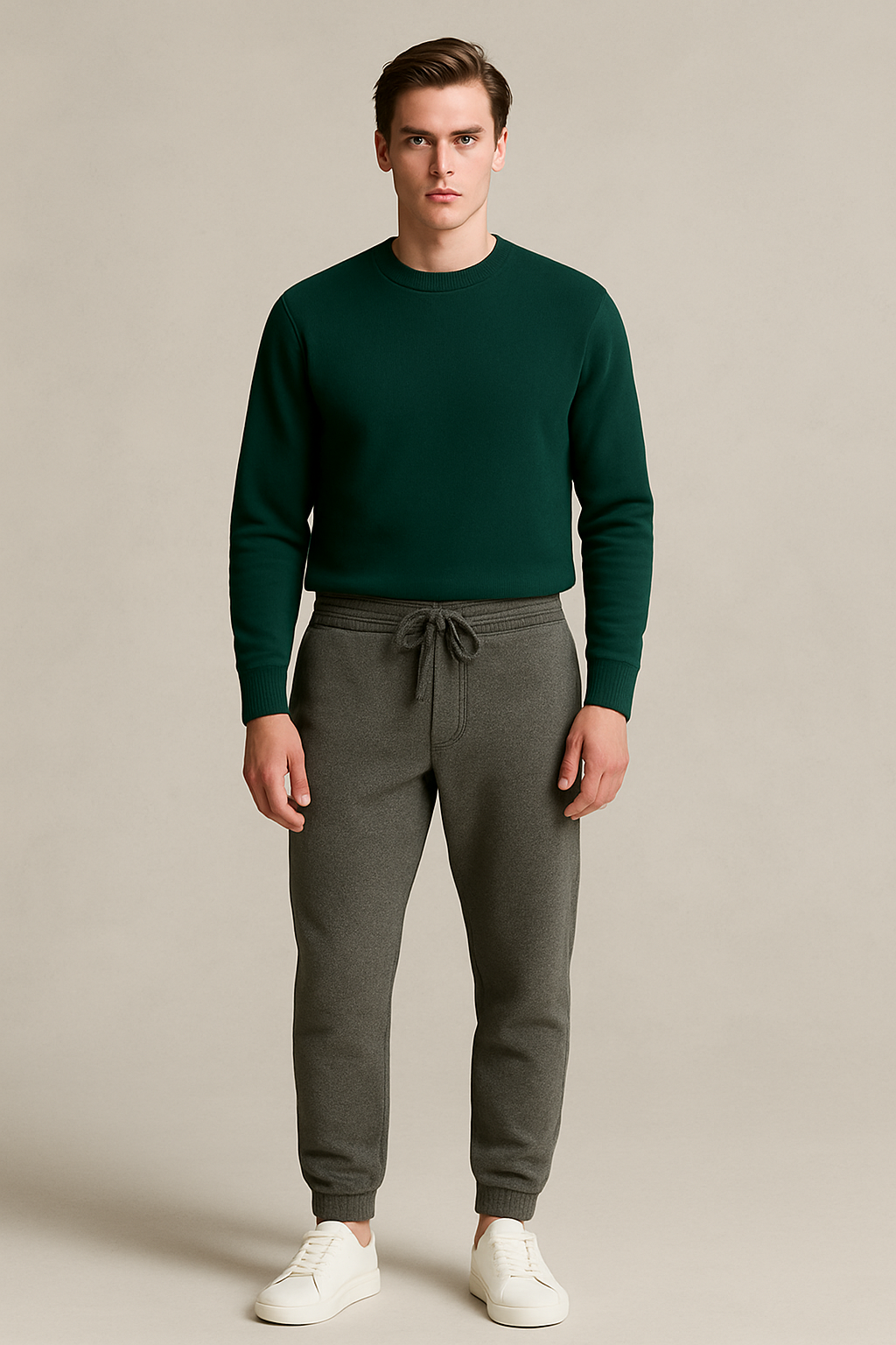 Winter Fleece Trousers for Men- Charcoal Grey