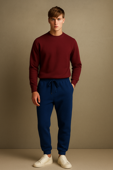 Winter Fleece Trousers for Men- Dark Royal Navy
