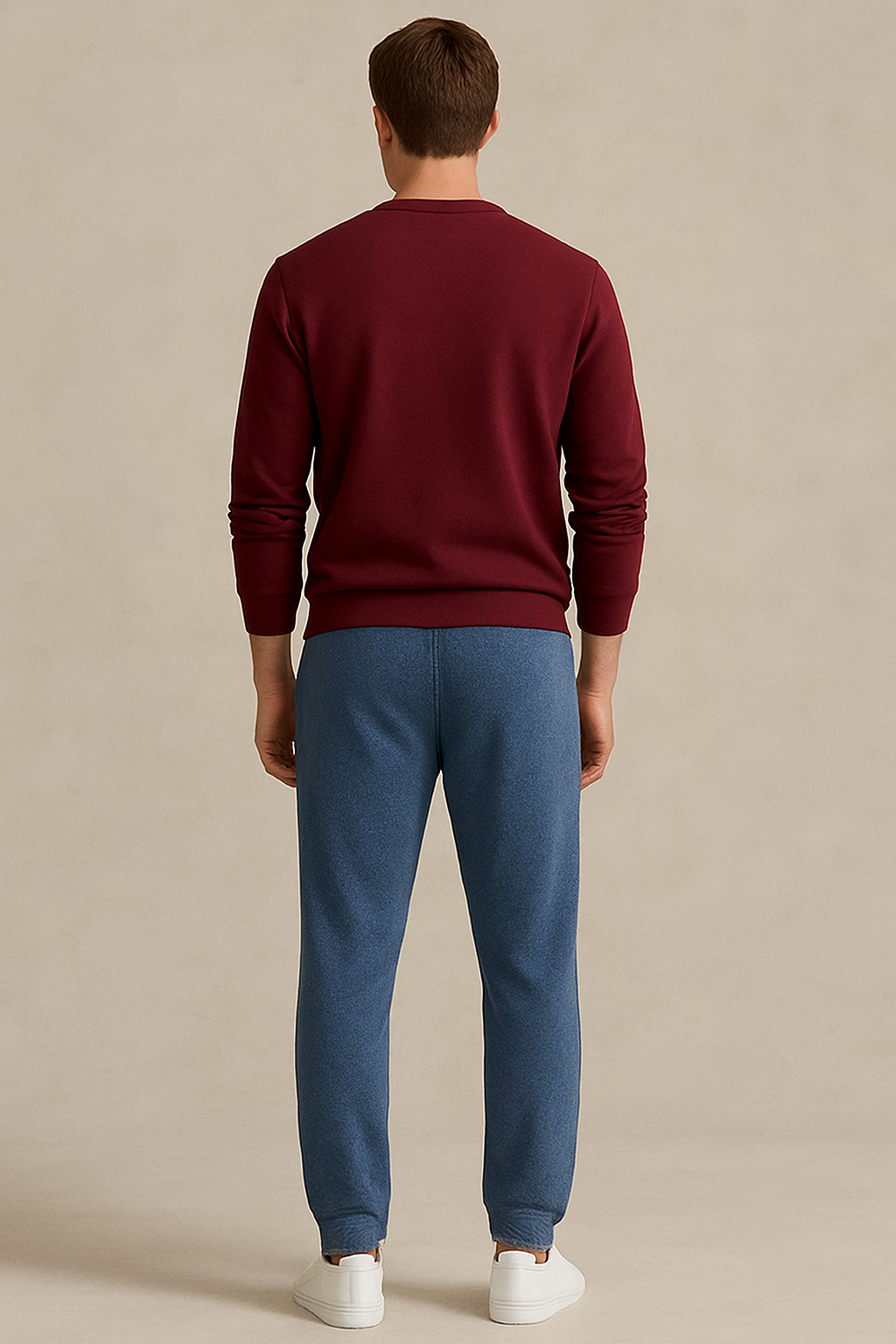 Winter Fleece Trousers for Men- Light Blue Heather