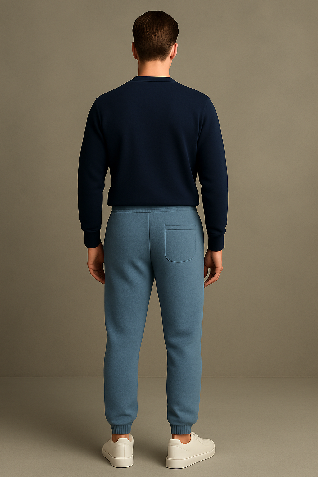 Winter Fleece Trousers for Men- Light Blue