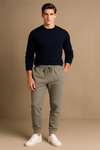 Winter Fleece Trousers for Men- Light Grey Heather