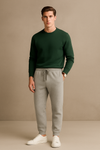 Winter Fleece Trousers for Men- Light Grey