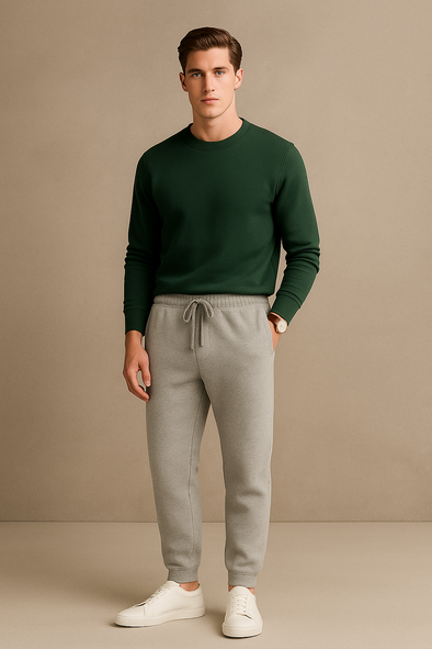 Winter Fleece Trousers for Men- Light Grey