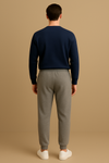 Winter Fleece Trousers for Men- Light Grey Heather