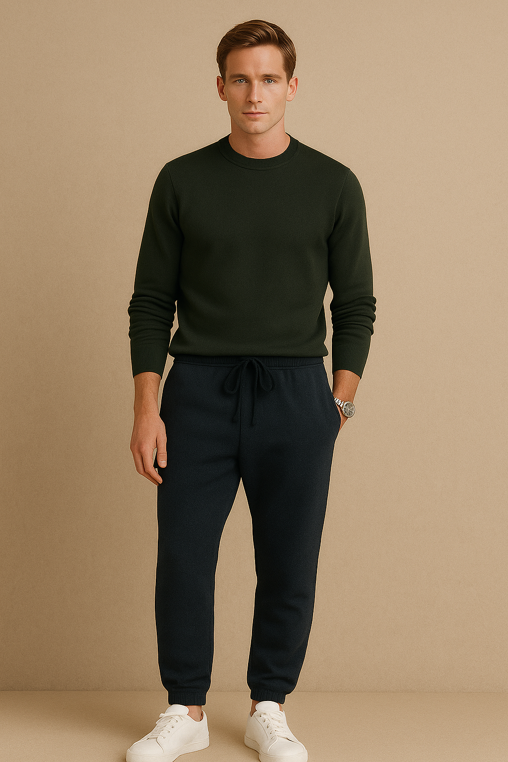 Winter Fleece Trousers for Men- Dark Navy