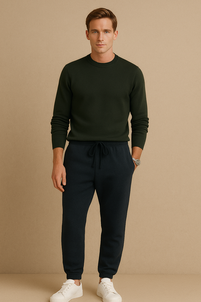 Winter Fleece Trousers for Men- Dark Navy