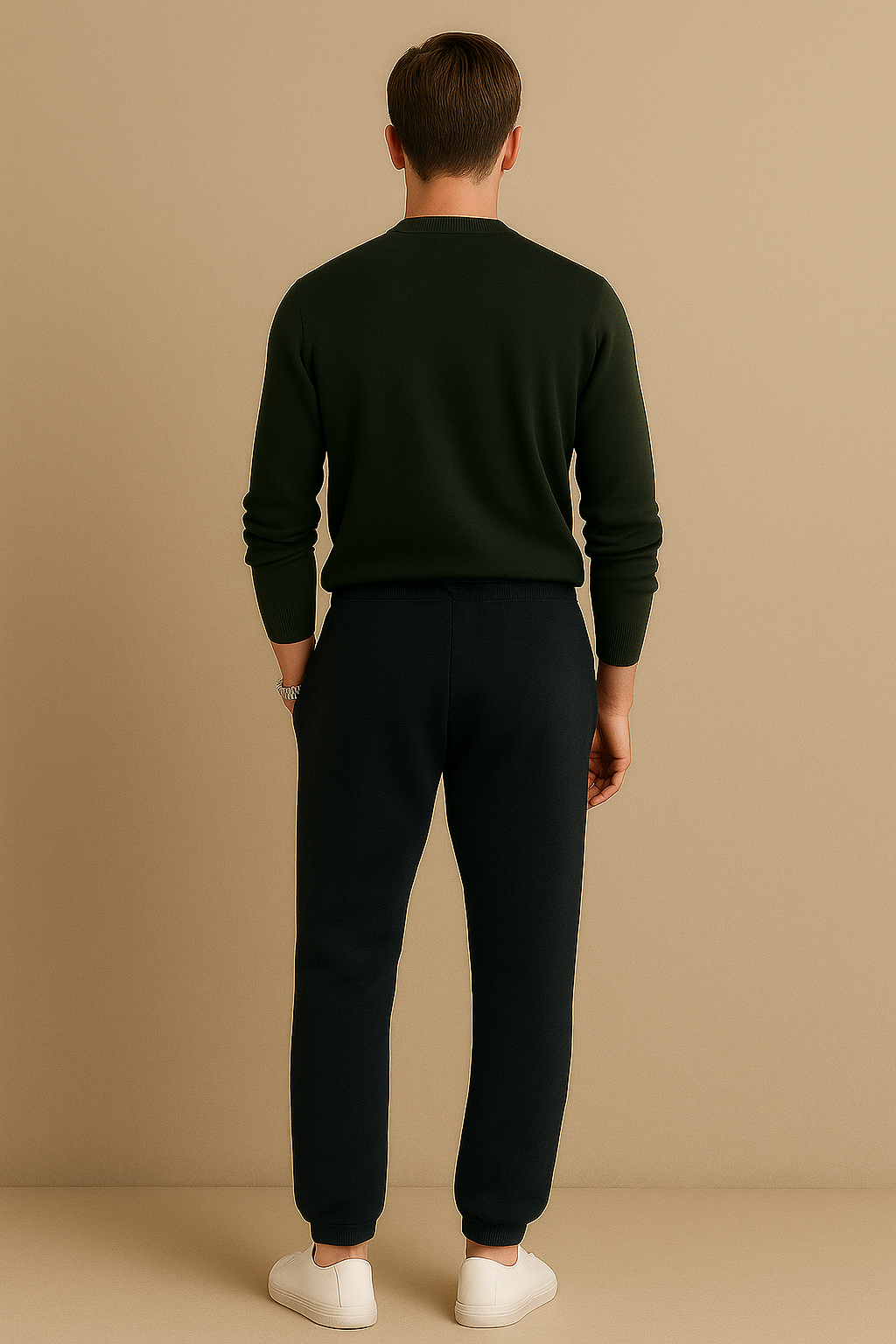 Winter Fleece Trousers for Men- Dark Navy