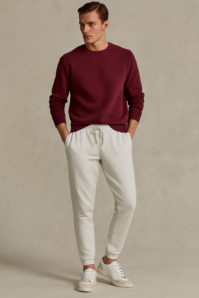 Winter Fleece Trousers for Men- White
