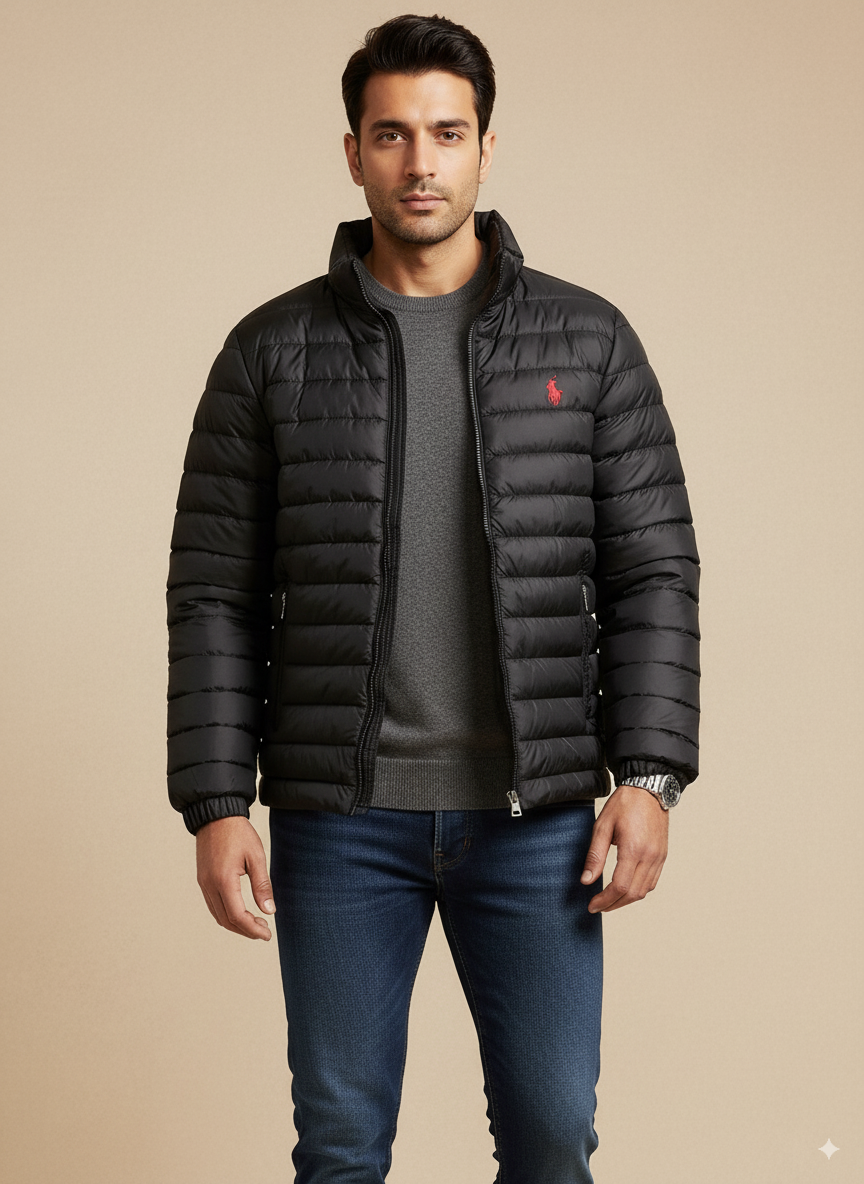 Men's Puffer Jacket - Black