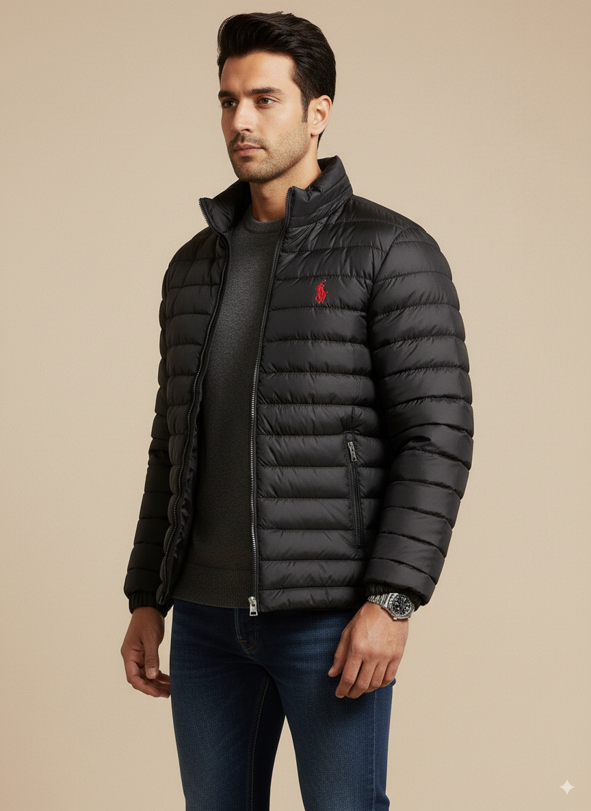 Men's Puffer Jacket - Black