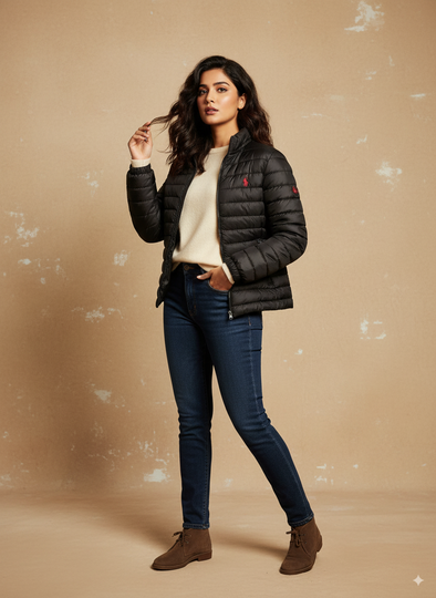 Women's Puffer Jacket - Black