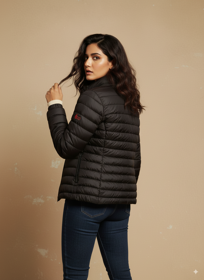 Women's Puffer Jacket - Black