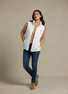 Women's Sleeveless puffer jacket - White